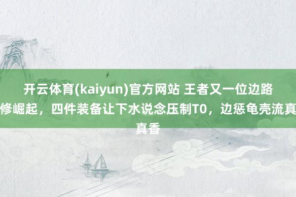 开云体育(kaiyun)官方网站 王者又一位边路邪修崛起，四件装备让下水说念压制T0，边惩龟壳流真香