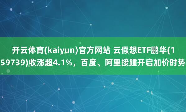 开云体育(kaiyun)官方网站 云假想ETF鹏华(159739)收涨超4.1%，百度、阿里接踵开启加价时势
