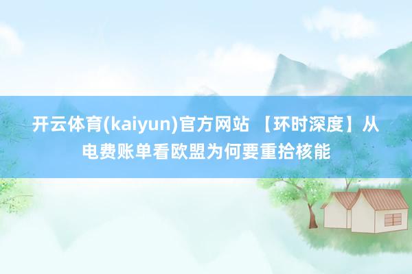 开云体育(kaiyun)官方网站 【环时深度】从电费账单看欧盟为何要重拾核能