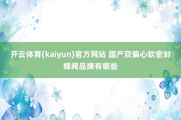 开云体育(kaiyun)官方网站 国产双偏心软密封蝶阀品牌有哪些