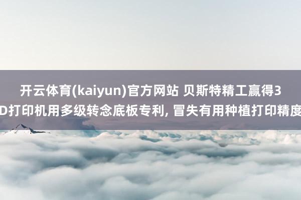 开云体育(kaiyun)官方网站 贝斯特精工赢得3D打印机用多级转念底板专利, 冒失有用种植打印精度