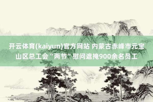 开云体育(kaiyun)官方网站 内蒙古赤峰市元宝山区总工会“两节”慰问遮掩900余名员工