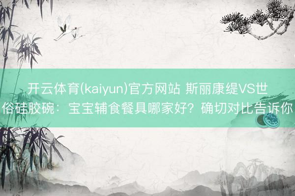 开云体育(kaiyun)官方网站 斯丽康缇VS世俗硅胶碗：宝宝辅食餐具哪家好？确切对比告诉你