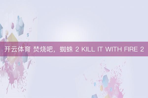开云体育 焚烧吧,蜘蛛 2 KILL IT WITH FIRE 2