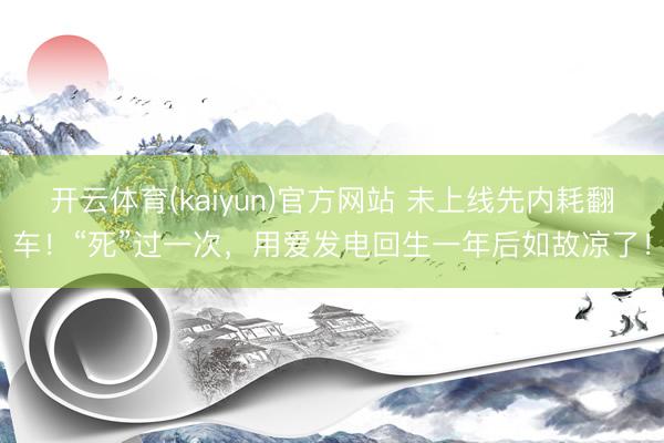 开云体育(kaiyun)官方网站 未上线先内耗翻车！“死”过一次，用爱发电回生一年后如故凉了！